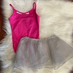 Toddler girl leotard and matching skirt